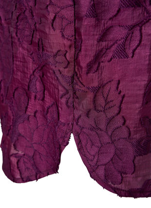 Lang jacquard skjorte, Dark Purple, Packshot image number 3