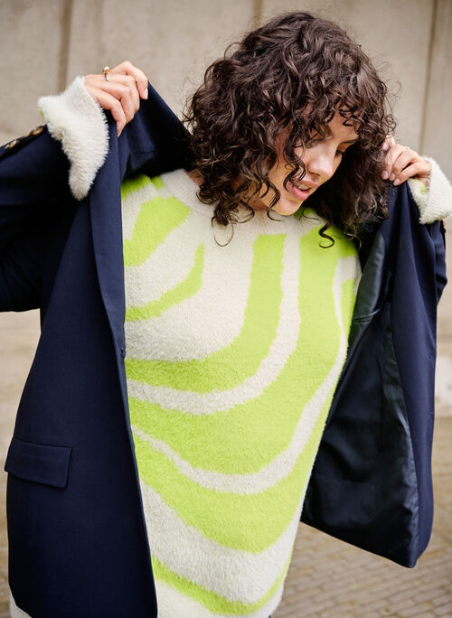 Myk strikket bluse med mønster, Tender Shoots Comb, Image