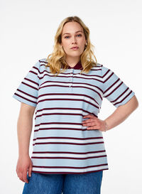 Kortermet poloskjorte, Blå Kortermet poloskjorte, Blå, Model