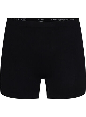 Sømløs shorts med normalt liv , Black, Packshot image number 0