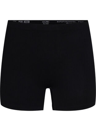 Sømløs shorts med normalt liv , Black, Packshot image number 0
