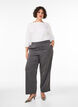Dressbukse med h&oslash;y midje og straight fit, Gr&aring;, Model image number 0