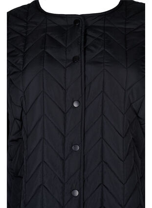 Quiltet jakke med knapper, Black, Packshot image number 2