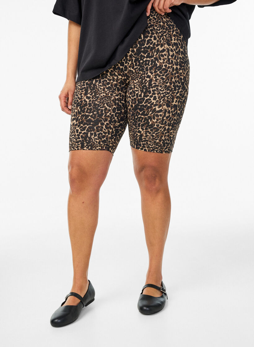 2-pakke sykkelshorts, Brun, Model image number 3