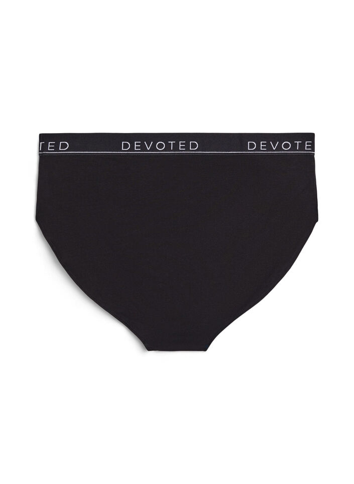 Bomullstruse med en normal h&oslash;yde p&aring; livet, Svart, Packshot image number 1