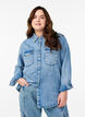 Denimskjorte med brystlommer, Blå, Model image number 0