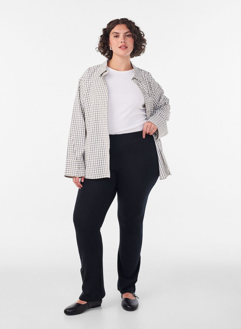 Utsvingte jerseybukser, Svart, Model image number 1