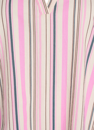 Zizzi Tunika med V-hals og rysjedetaljer, Vanilje, Packshot image number 2