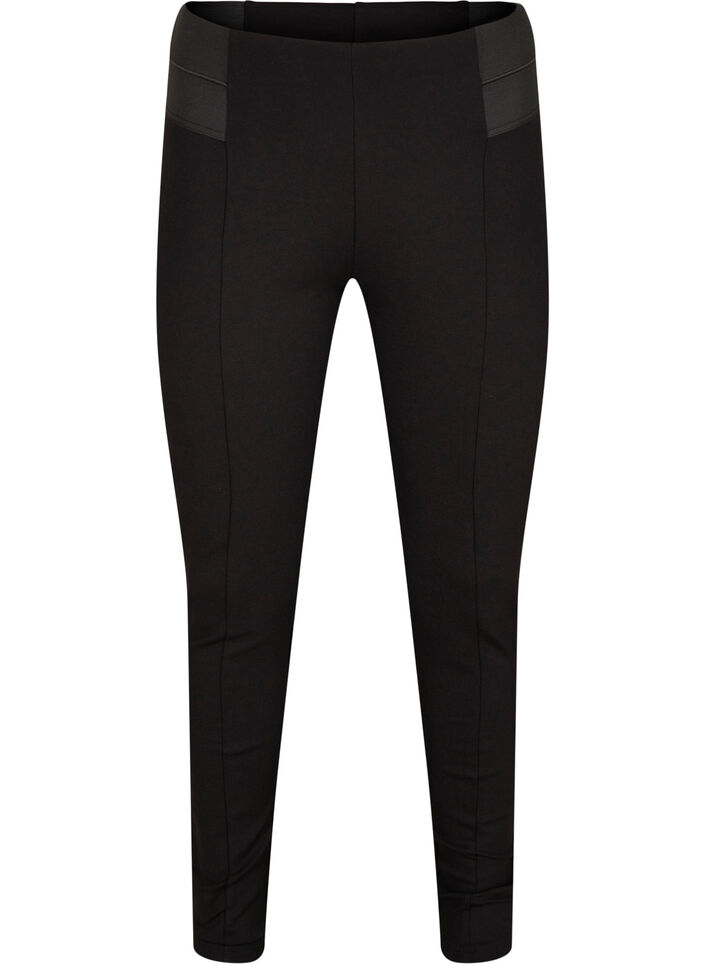 Leggings med bred strikk i livet, Svart, Packshot