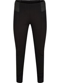 Leggings med bred strikk i livet, Svart Leggings med bred strikk i livet