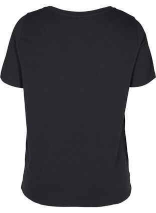 T-skjorte i bomull med nagler, Black , Packshot image number 1