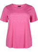 T-skjorte med tekstmotiv, Shocking Pink W.Pink, Packshot image number 0