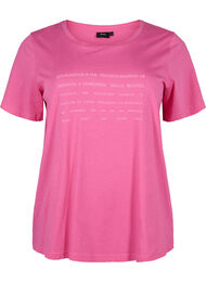 T-skjorte med tekstmotiv, Shocking Pink W.Pink