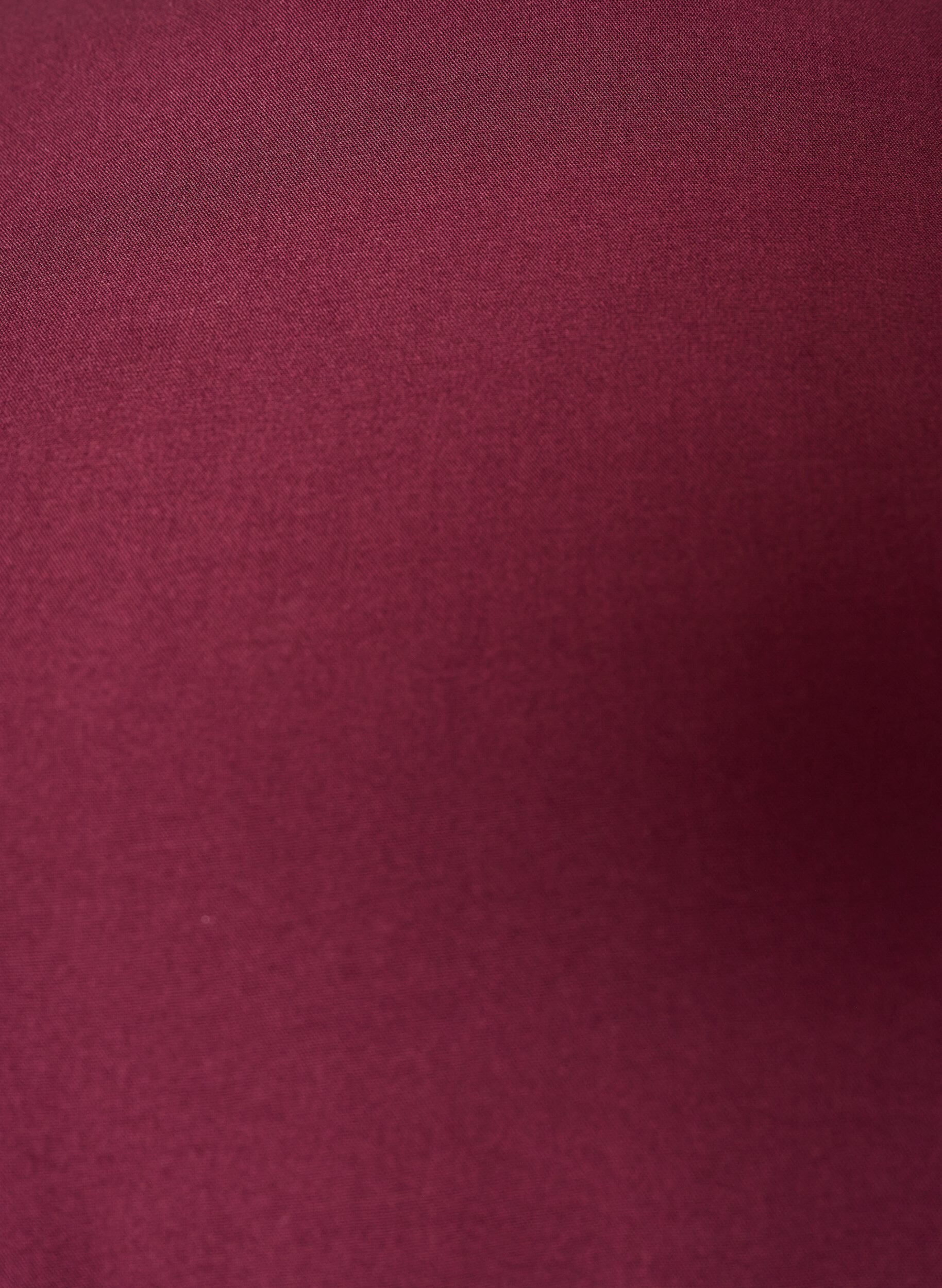 ZizziVevet bluse med korte ermer og rund hals, R&oslash;d, Packshot image number 2