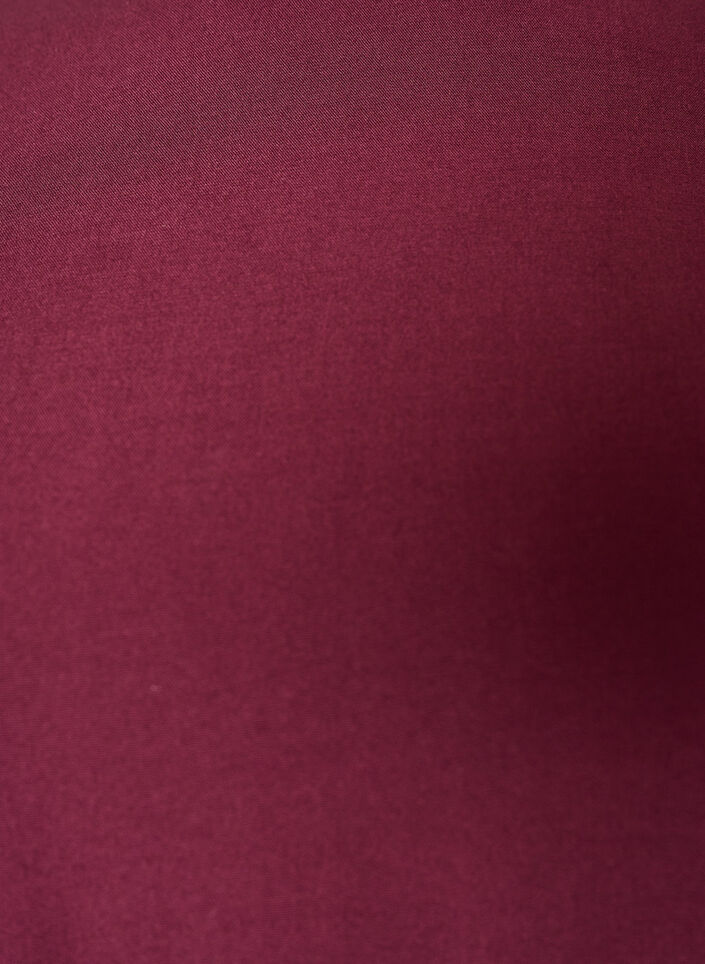 Vevet bluse med korte ermer og rund hals, R&oslash;d, Packshot image number 2