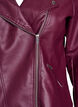 Imitert skinn bikerjakke, R&oslash;d, Packshot image number 2