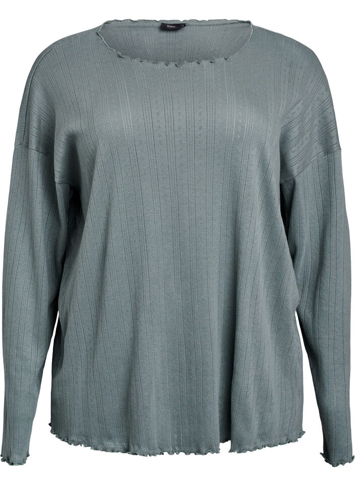 Nattkjole i organisk bomull, Grønn, Packshot image number 0