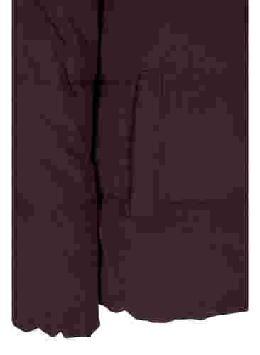 Kort vinterjakke med glidelås og høy hals, Black Coffee, Packshot image number 3