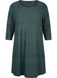 Kjole med 3/4-lange ermer og stripemønster, Scarab Melange