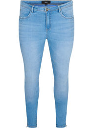 Superslim Amy jeans med glidelås, Light blue