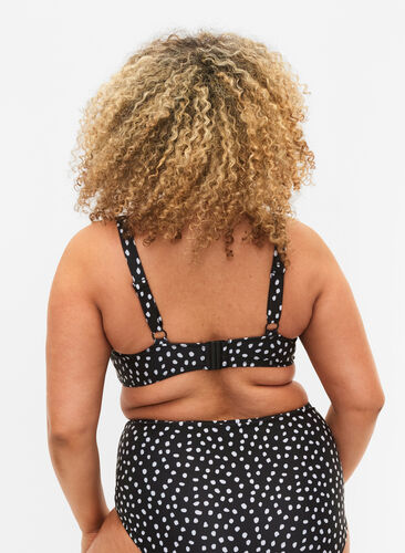 Mønstrete bikinioverdel, Black White Dot, Model image number 1