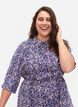 FLASH - Skjortekjole med blomstermønster , Strong Blue Flower, Model image number 2