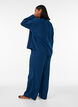 L&oslash;se pyjamasbukser i bomullsmusselin, Bl&aring;, Model image number 1