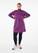 Kort sweatshirtkjole med høy hals og justerbar midje, Deep Purple, Model image number 3