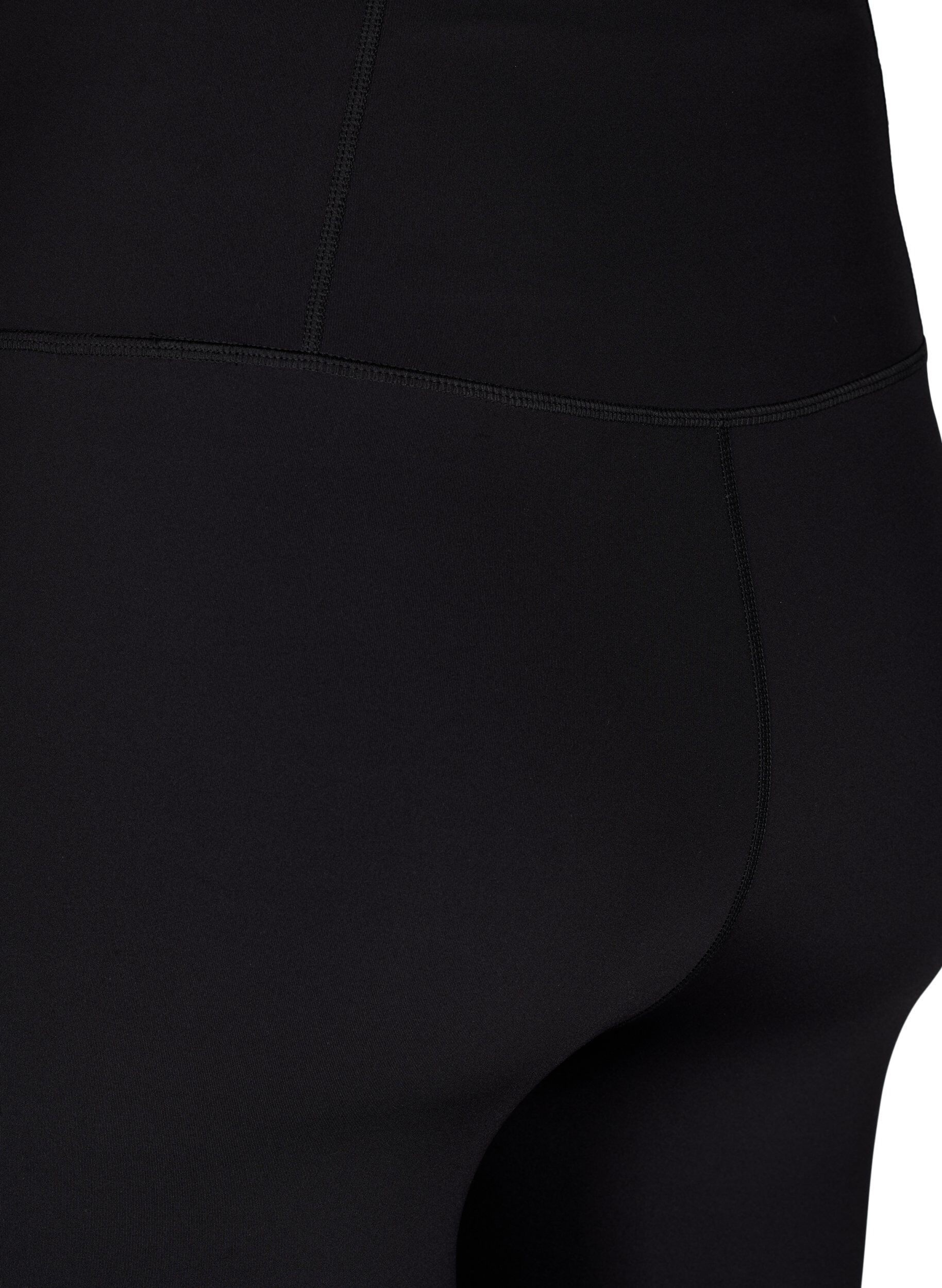 Zizzi CORE, SUPER TENSION TIGHTS - 3/4 treningstights med lomme, Black, Packshot image number 3