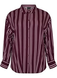 Stripete nattkjole, M&oslash;rk Bordeaux