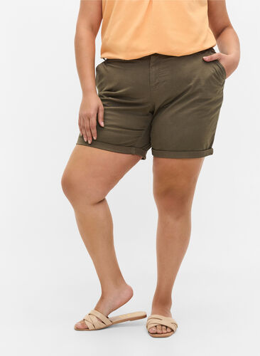 Shorts i bomull med lommer, Tarmac, Model image number 2