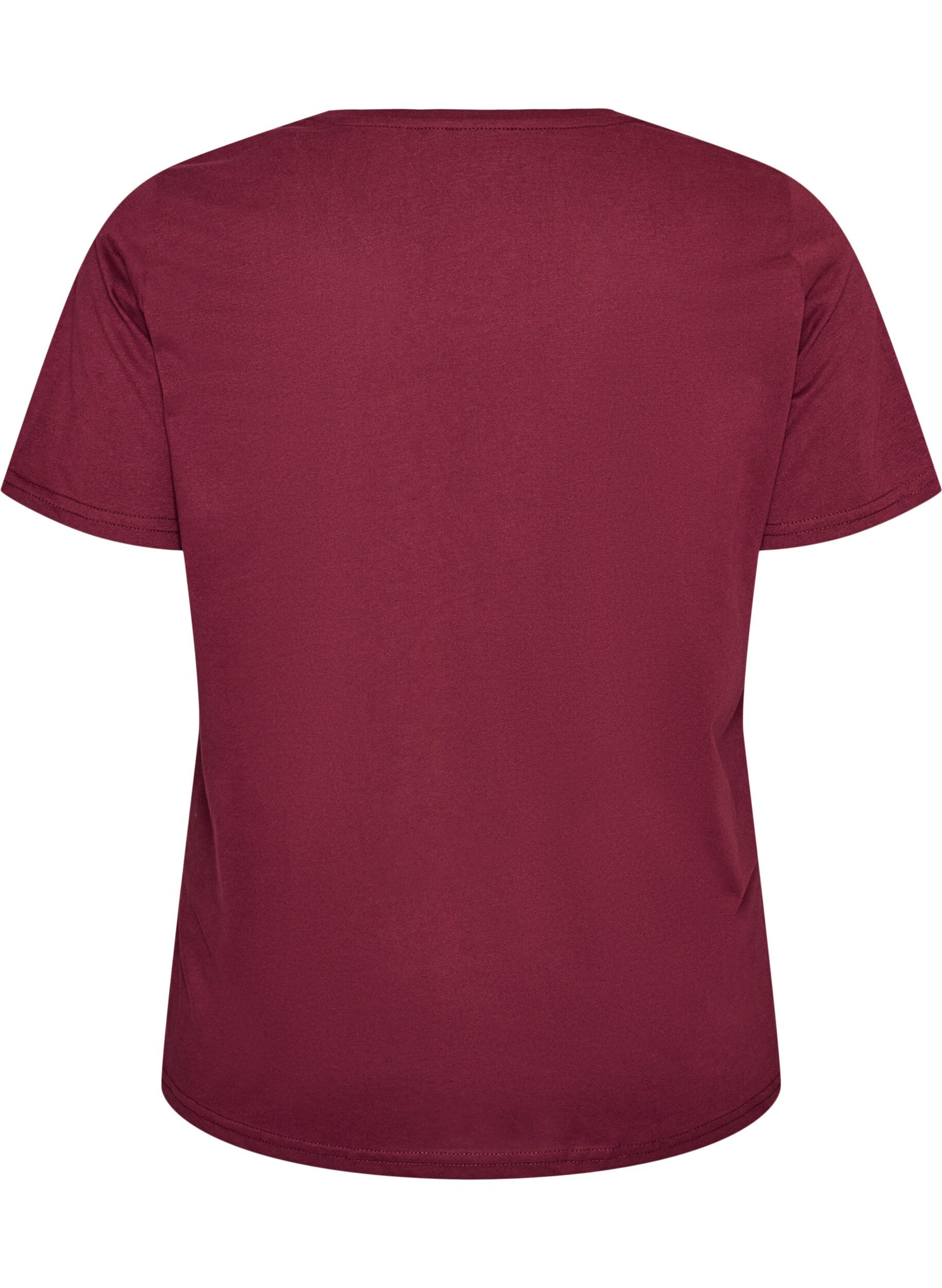 ZizziT-skjorte med trykk, R&oslash;d, Packshot image number 1