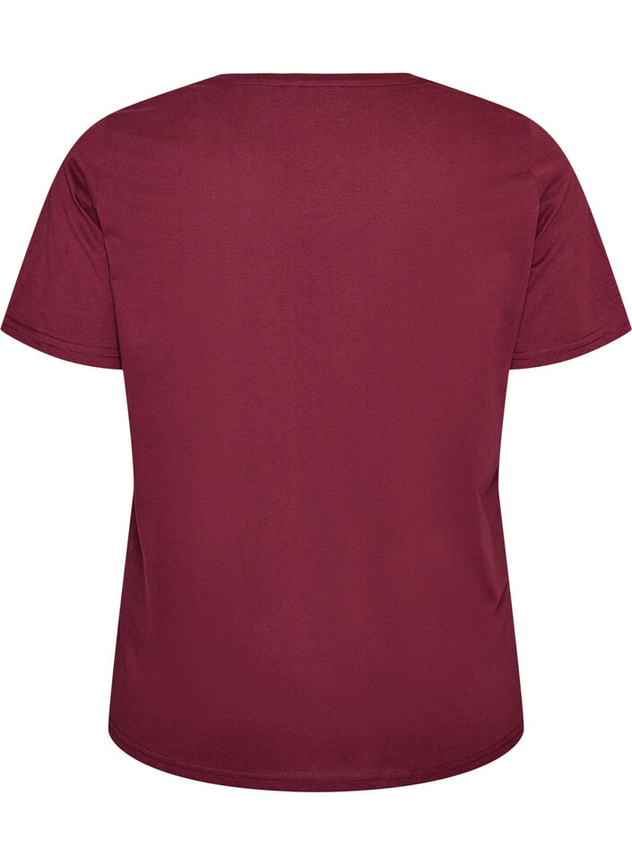 T-skjorte med trykk, R&oslash;d, Packshot image number 1