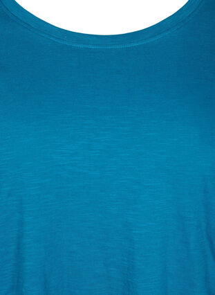T-skjorte i bomull, Moroccan Blue, Packshot image number 2