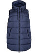 Lang vest med hette og lommer, Bl&aring;, Packshot image number 0