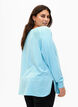 Strikket bluse med Raglan-ermer, Blue Curacao Mel., Model image number 1