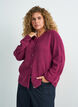 Cardigan i myk strikk med gullfargede knapper, Rosa, Model image number 0