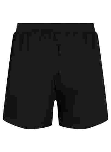 Løse shorts i en bomullsmiks, Black, Packshot image number 1