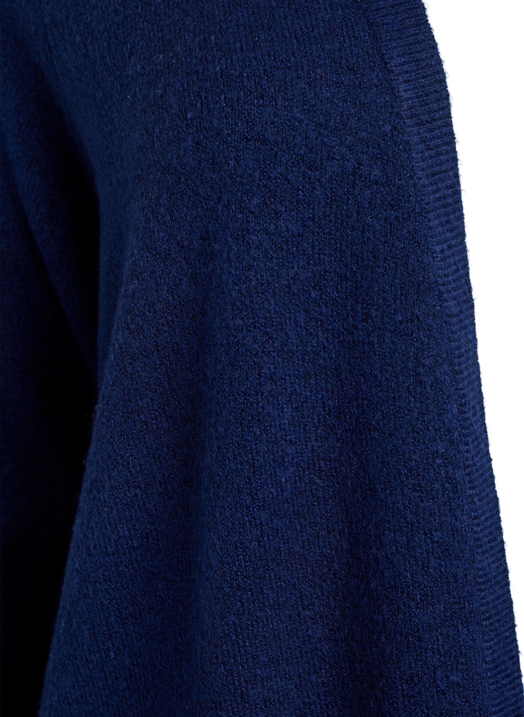 ZizziRibbestrikket cardigan med lommer, Bl&aring;, Packshot image number 2