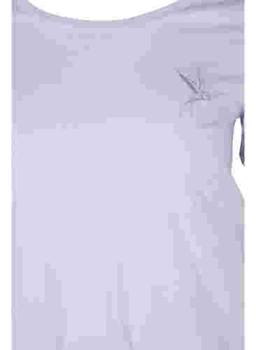 Kortermet T-skjorte i bomull med trykk, Thistle Bird, Packshot image number 2