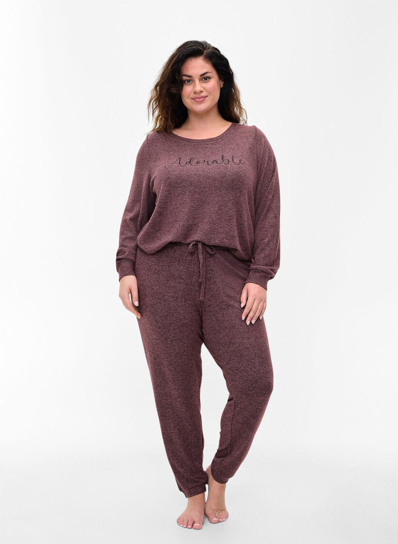 Melert genser i en viskosemiks, Port Royal Mel, Model image number 2