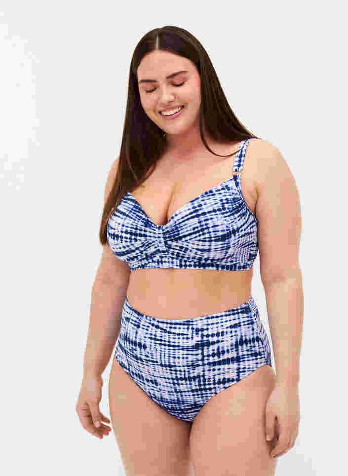 Bikinitopp med bøyle og løse innlegg, Tie Dye Print, Model image number 2