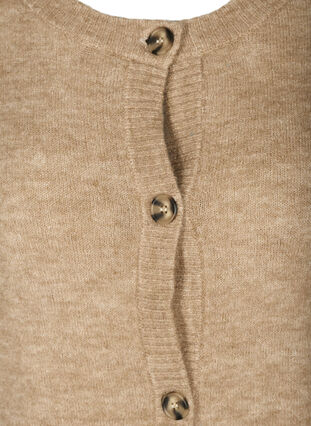 Kort melert cardigan med knapper, Nomad Mel., Packshot image number 2