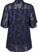 Chiffon-tunika med jacquardmønster, Evening Blue, Packshot image number 1