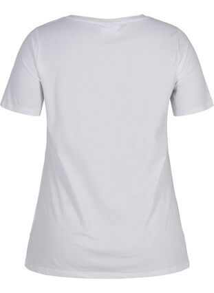 Zizzi Basis t-skjorte, Bright White, Packshot image number 1