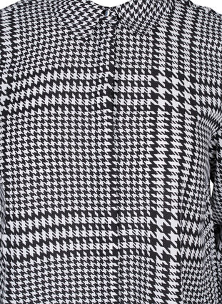 Rutete skjorte med lange ermer, Black Check, Packshot image number 2
