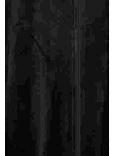 Kjole i velur med glidelås og lommer, Black, Packshot image number 3