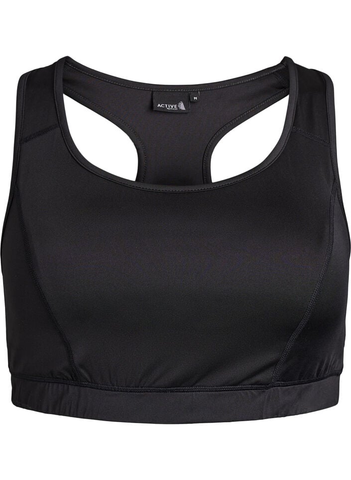 Sports-bh med racerback, Svart, Packshot image number 0