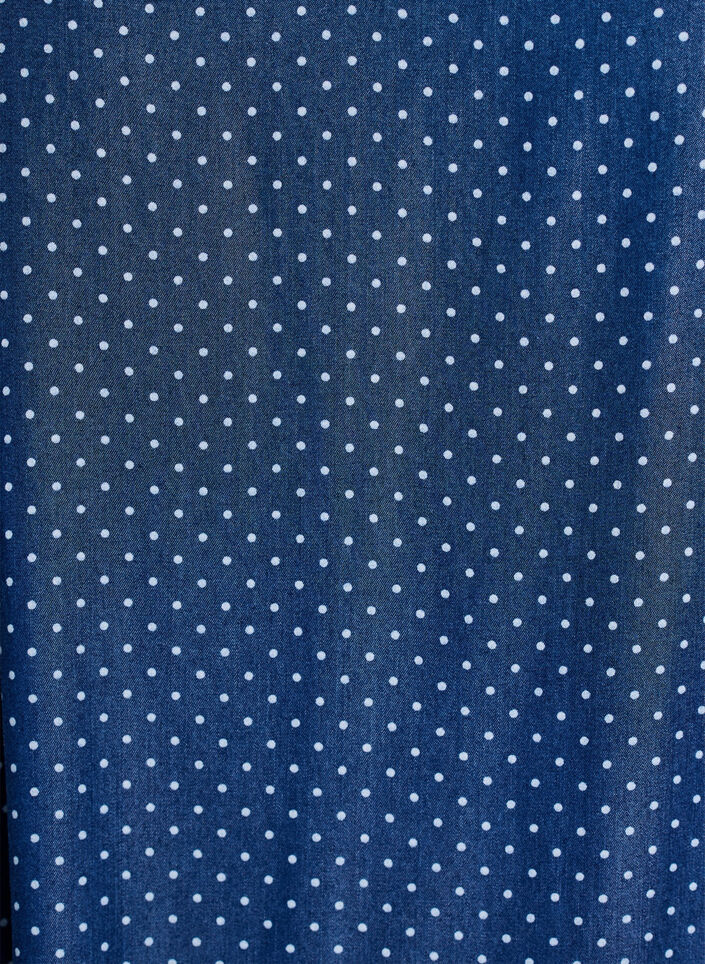 Knelang stroppekjole i TENCEL&trade; Lyocell med denimlook, Bl&aring;, Packshot image number 2