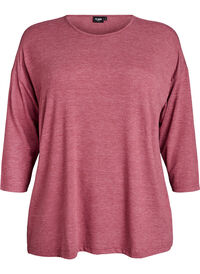 FLASH – Jersey bluse med 3/4 ermer, Rosa FLASH – Jersey bluse med 3/4 ermer